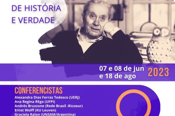 SIMPÓSIO DE FILOSOFIA HERMENÊUTICA RICOUER EM DEBATE: 68 ANOS DE “HISTÓRIA E VERDADE”