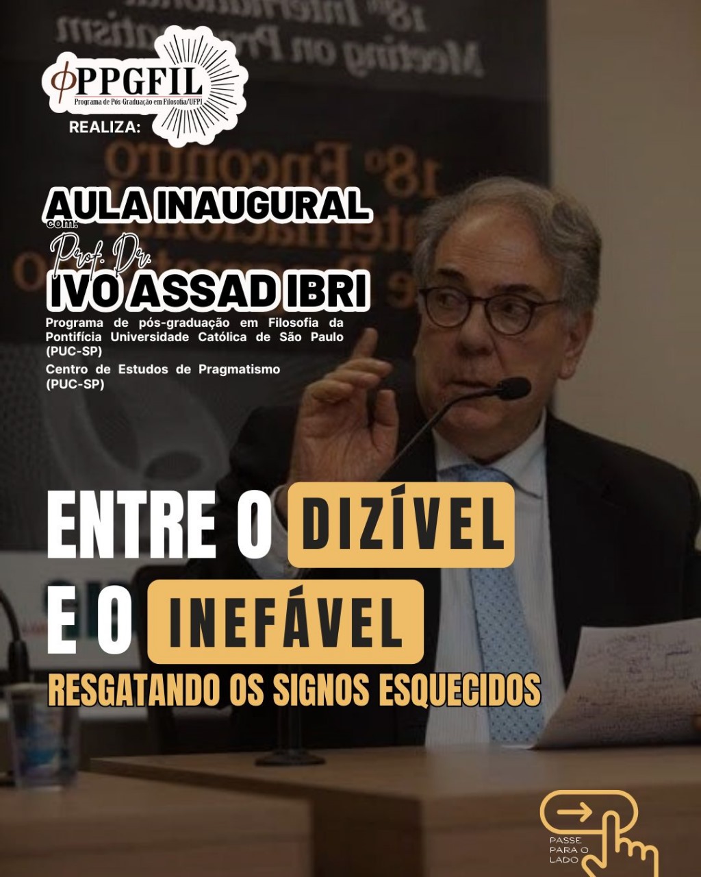 PPG em Filosofia da UFPI realiza aula inaugural com professor Ivo Assad Ibri