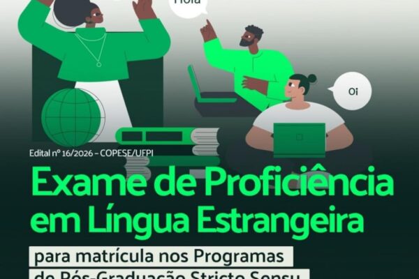 Realização Exame de Proficiência em Lingua Estrangeira
